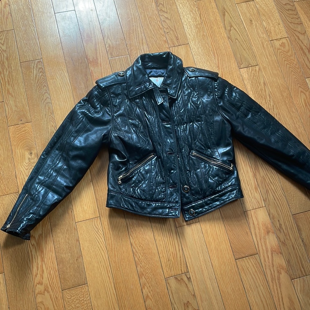 Vintage Gallotti womens Leather Jacket